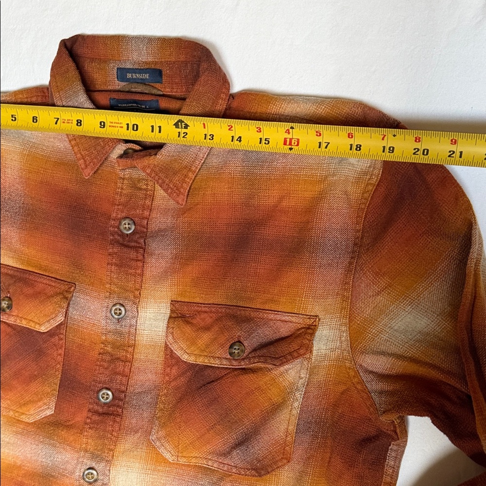 Pendleton Orange Rust Ombre Plaid Button-Down Shi… - image 8